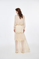LUCILLA • Maris Lace Trim Chiffon Maxi Evening Dress