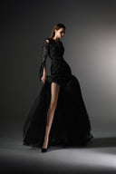 Regency Rhinestone Lace Trumpet Maxi Dress for women, from SORAMAME, The Viet Concept