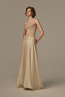 Sieste Ivory Voile Tulle Evening Gown for women, from POEM, The Viet Concept