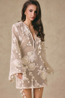 Cordelia Floral Embellished Mesh Mini Dress for women, from VONTIER DE MONTIER, The Viet Concept