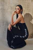 Crystal Bloom 3D Floral Spaghetti Strap Maxi Gown for women, from L'SCARLETT, The Viet Concept