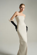 Celestia Crystal-Embellished Silk Taffeta Corset Maxi Gown for women, from IHF STUDIO, The Viet Concept 