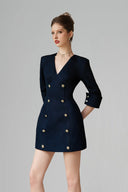 Navy Evandra Mini Dress for women, from Calista, The Viet Concept 