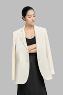 Cream Marcello Long Sleeve Dress for women, from La. D, The Viet Concept 