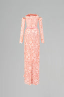 Rosaline Garden 3D Lace Off-Shoulder Column Gown for women, from IHF STDUIO, The Viet Concept 