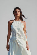 White Halter Neck Pearl Top for women, from Xita, The Viet Concept 