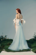 Lilia Pearl Satin Elegance Dress for women, from LA VIERGE, The Viet Concept 