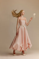 WHITE PLAN • Gardenia Couture Taffeta A-Line Maxi Dress
