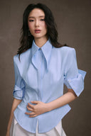 KEIRA TONG • Sculpted Cupped Collar Tailored Shirt