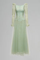Thekla Mint Lace Tulle Evening Gown for women, from JOSEPHINE, The Viet Concept