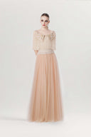 Cascaded Pearl Capelet Couture Gown for women, from MR CRAZY & LADY SEXY, The Viet Concept 