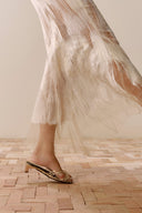 LECIA • Celestine Artisanal Embroidered Sheer Evening Gown