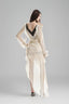 Cream Two-Tone V-Neck Layered Wrap Dress for women, from Must Have, The Viet Concept 