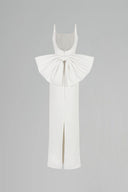 Monaco Embellished Satin Bow-Back Maxi Dress for women, from DANG PHONG DESIGNER, The Viet Concept