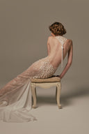 Ondine Ivory Lace Tulle Evening Gown for women, from POEM, The Viet Concept