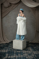 Écailles de Fleur Embellished Pillbox Hat for women, from MOC NHU, The Viet Concept