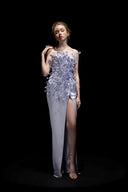 Connie Floral Silk Satin Corset Evening Gown for women, from 21SIX, The Viet Concept