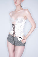 Siréla Lace-Up Brocade Corset for women, from HUELLEY ROSE, The Viet Concept 