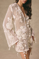 Cordelia Floral Embellished Mesh Mini Dress for women, from VONTIER DE MONTIER, The Viet Concept