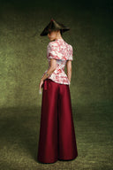 Vietnam Scenic Landmark Quilted Taffeta Mandarin Collar Cape for women, from KEIRA TONG, The Viet Concept