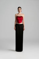 Ruby Crystal Draped Corset Top for women, from IHF STUDIO, The Viet Concept 