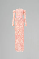 Rosaline Garden 3D Lace Off-Shoulder Column Gown for women, from IHF STDUIO, The Viet Concept 