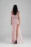  Light Pink Natalie One-shoulder Maxi Dress for women, from Huelley Rose, The Viet Concept 