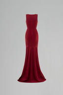 Céleste Handcrafted Draped Silk Lace Evening Gown for women, from DANG PHONG DESIGNER, The Viet Concept