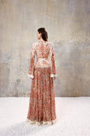 L'ALLÉE • Baroque Pleated Flared Sleeve Maxi Dress