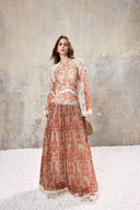 L'ALLÉE • Baroque Pleated Flared Sleeve Maxi Dress