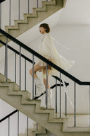 Monarch Cape Ruffle Mini Dress for women, from WHITE PLAN, The Viet Concept