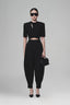 Black Diagonal Wrap Top for women, from Keira Tong, The Viet Concept 