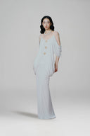 Aurique Draped Cold-Shoulder Mermaid Evening Gown for women, from LINH PHUNG, The Viet Concept