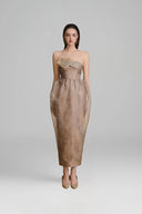 Flux Cocoon Draped Maxi Dress for woman, from ARTI, The Viet Concept
