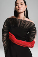 Black Fan-Petal Tulle Bodice for women, from Lecia, the Viet Concept 