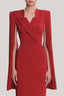  Crimson Red Irvine Maxi Dress for women, from Jenny K Tran, The Viet Concept 3
