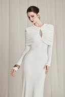 CALISTA • Pearl Lunavex Crystal-Embellished Sculpted Gown - The Viet Concept