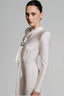 Chanfa Bodycon Square Shoulder Silk Spandex Floor Length Dress for women, from Ha Thanh Viet, The Viet Concept 