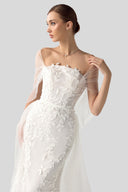 Seraph Handcrafted Lace Mesh Tulle Maxi Dress for women, from DANG PHONG DESIGNER, The Viet Concept