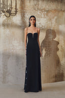 Crystal Bloom 3D Floral Spaghetti Strap Maxi Gown for women, from L'SCARLETT, The Viet Concept