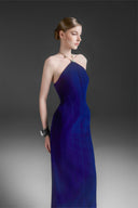 Lumirel Celestia Halter Velvet Jacquard Sheath Midi Dress for women, from MAISON DES COPAINS, The Viet Concept 