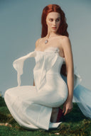 Lilia Pearl Satin Elegance Dress for women, from LA VIERGE, The Viet Concept 