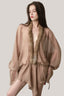 Mocha Coniglia Chiffon Mini Dress for women, from La Vierge, The Viet Concept 