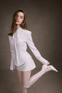 KEIRA TONG • Sculpted Cupped Collar Tailored Shirt