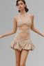 Mocha La Fata Mini Dress for women, from La Vierge, The Viet Concept