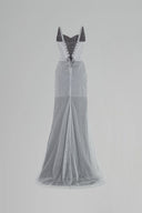 Aura Crystal Hand-Embellished Mesh Cup Maxi Dress for women, from DANG PHONG DESIGNER, The Viet Concept