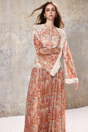 L'ALLÉE • Baroque Pleated Flared Sleeve Maxi Dress