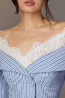 Off-Shoulder Lace Trim Tulip Dress for women, from KEIRA TONG, The Viet Concept 