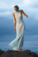 Natasha Étoile Draped Silk Maxi Dress for women, from HUELLEY ROSE, The Viet Concept