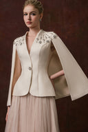 CALISTA • Delphine Embellished Taffeta Statement Blazer